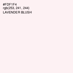 #FDF1F4 - Lavender blush Color Image