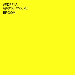 #FDFF1A - Broom Color Image