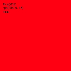 #FE0012 - Red Color Image