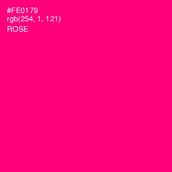 #FE0179 - Rose Color Image