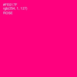 #FE017F - Rose Color Image