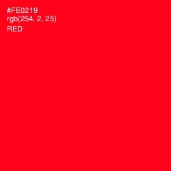 #FE0219 - Red Color Image
