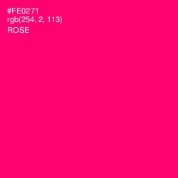 #FE0271 - Rose Color Image