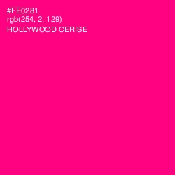 #FE0281 - Hollywood Cerise Color Image