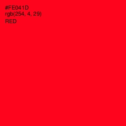 #FE041D - Red Color Image