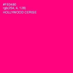 #FE0480 - Hollywood Cerise Color Image