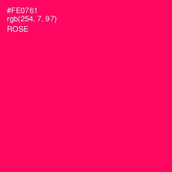 #FE0761 - Rose Color Image