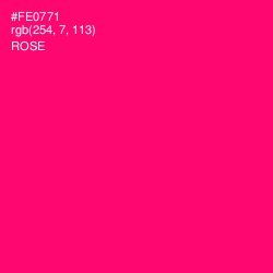 #FE0771 - Rose Color Image