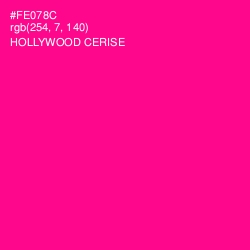 #FE078C - Hollywood Cerise Color Image