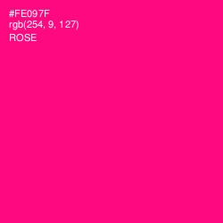 #FE097F - Rose Color Image