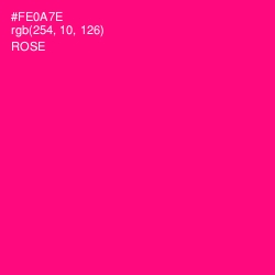 #FE0A7E - Rose Color Image