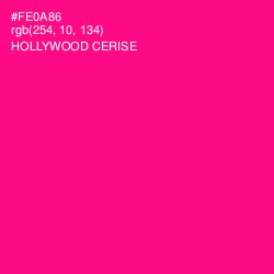 #FE0A86 - Hollywood Cerise Color Image