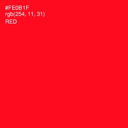 #FE0B1F - Red Color Image