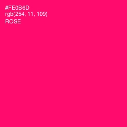 #FE0B6D - Rose Color Image