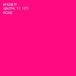 #FE0B7F - Rose Color Image
