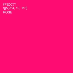 #FE0C71 - Rose Color Image