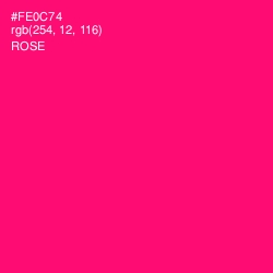 #FE0C74 - Rose Color Image