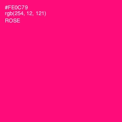 #FE0C79 - Rose Color Image