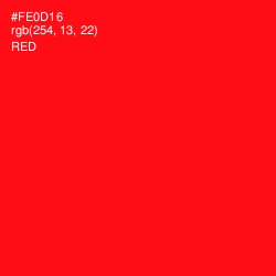 #FE0D16 - Red Color Image