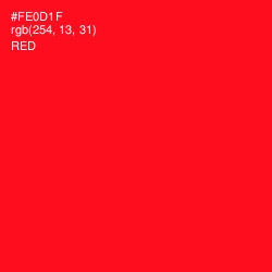 #FE0D1F - Red Color Image