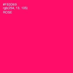 #FE0D69 - Rose Color Image