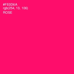 #FE0D6A - Rose Color Image