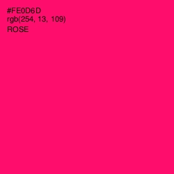 #FE0D6D - Rose Color Image