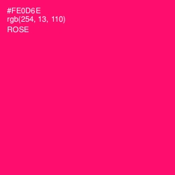 #FE0D6E - Rose Color Image