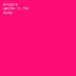 #FE0D74 - Rose Color Image