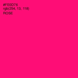 #FE0D76 - Rose Color Image