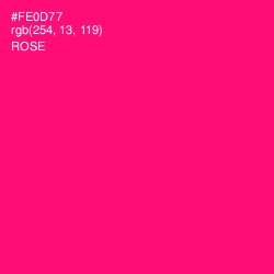 #FE0D77 - Rose Color Image