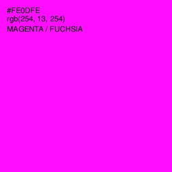 #FE0DFE - Magenta / Fuchsia Color Image