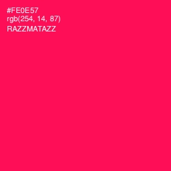 #FE0E57 - Razzmatazz Color Image