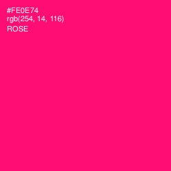 #FE0E74 - Rose Color Image