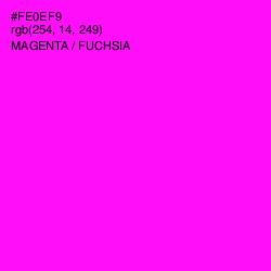 #FE0EF9 - Magenta / Fuchsia Color Image