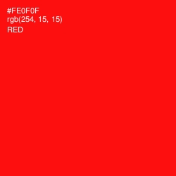 #FE0F0F - Red Color Image
