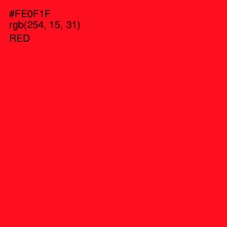 #FE0F1F - Red Color Image