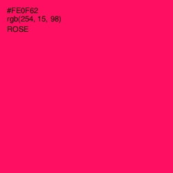 #FE0F62 - Rose Color Image