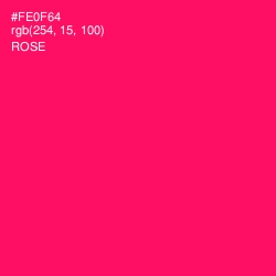 #FE0F64 - Rose Color Image