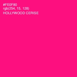#FE0F80 - Hollywood Cerise Color Image