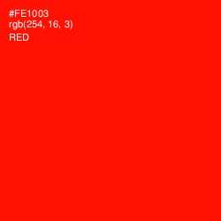 #FE1003 - Red Color Image