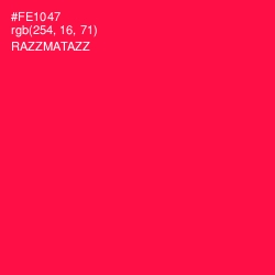 #FE1047 - Razzmatazz Color Image