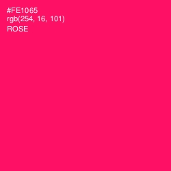 #FE1065 - Rose Color Image