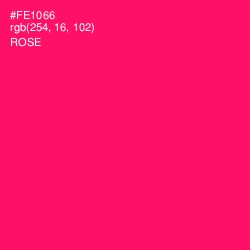 #FE1066 - Rose Color Image