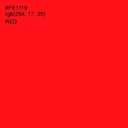 #FE1119 - Red Color Image