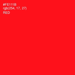 #FE111B - Red Color Image