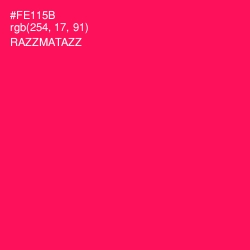 #FE115B - Razzmatazz Color Image