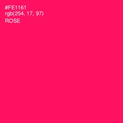 #FE1161 - Rose Color Image