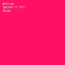 #FE1165 - Rose Color Image