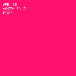 #FE116E - Rose Color Image